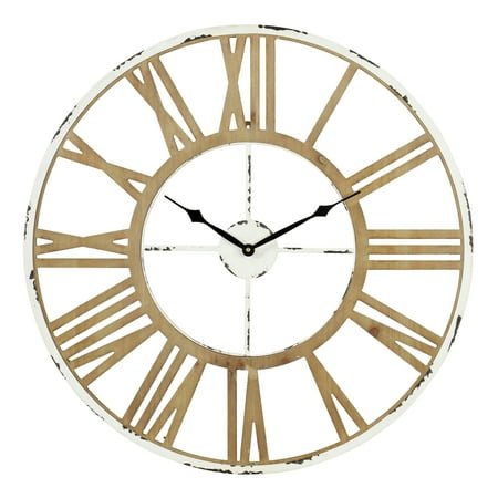 Aspire Home Accents 5933 24 Janelle Metal Analog Wall Clock
