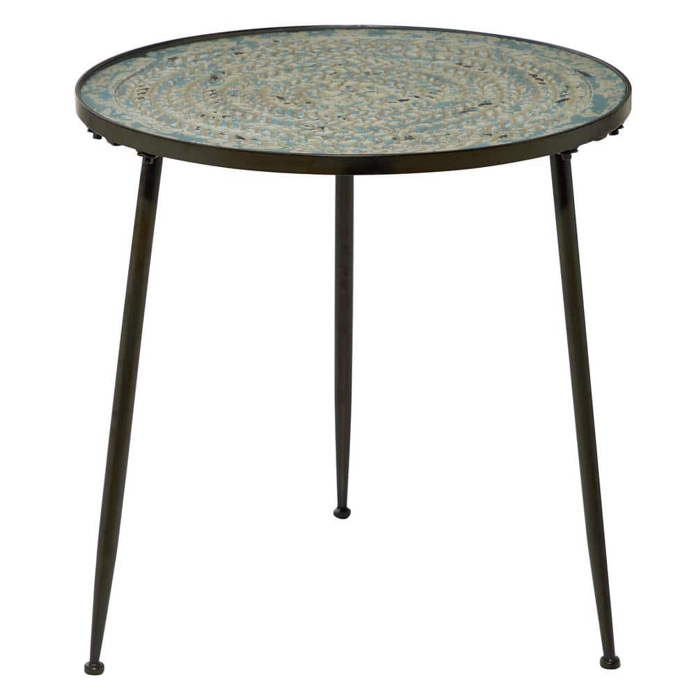 Black Metal Vintage Accent Table