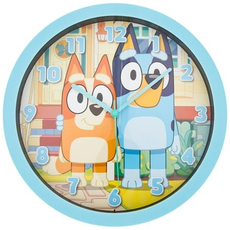 Bluey 10 Quartz Cartoon Theme Indoor Wall Clock, Easy Installation