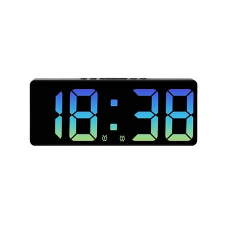 CCOCC Alarm Clock,Contemporary Digital Clock with Dual Display and Sound Activation,Wall Clock with Customizable Brightness for Bedrooms and Workspaces
