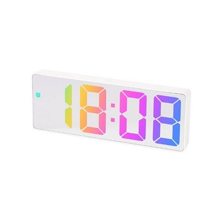 CCOCC Alarm Clock,Innovative Digital Clock,Flexible Bedside Clock,Voice-Controlled Alarm Clock with Dual Power Sources