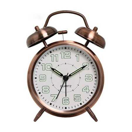 CCOCC Alarm Clock,Innovative Energy-Saving Night Light Alarm Clock for Bedrooms,Sleek Clear Metal Dial Table Clock with Glowing Surface