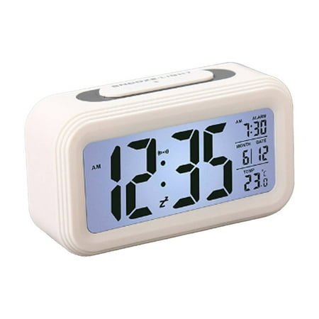 CCOCC Alarm Clock,Smart Digital Clock for Bedrooms,Automatic Adjustable Backlit Bedside Clock with Gradual Alarm and Temperature Display