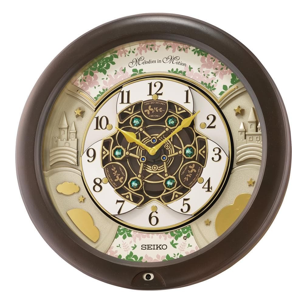 Cherry Blossom Melodies in Motion Wall Clock 16 in.