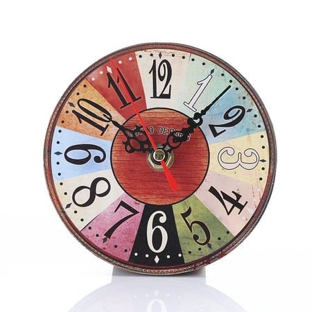 Clearance! Blecry Round Imitation Wood Wall Clock Bedroom Small Clock, Vintage Style Antique Wood Wall Clock for Home Kitchen Office, 1Pc Watches, Clock Clearance Sale
