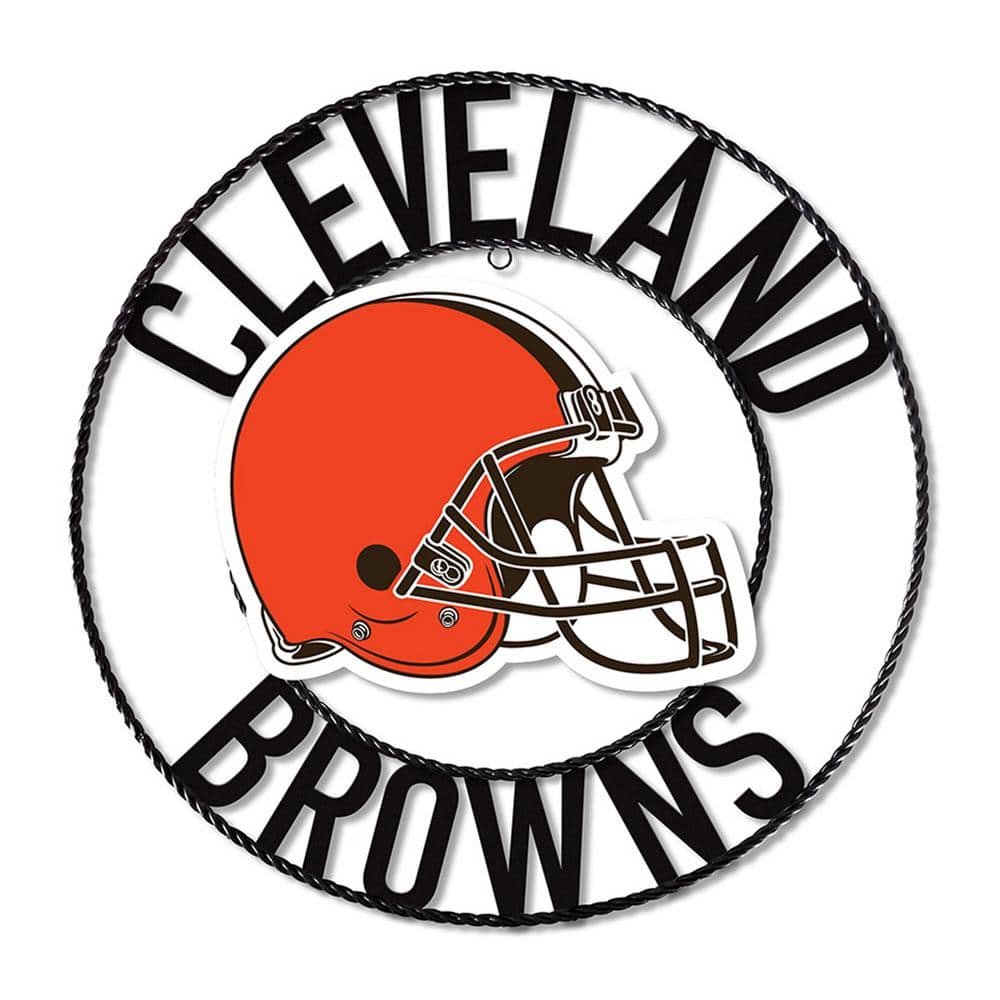 Cleveland Browns Team Logo 24 in. Wrought Iron Decorative Sign