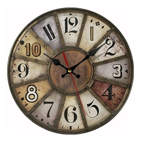 DESIGNICE Wall Clock,Minimalist Design Small Wall Clock,Silent Mechanism Mfd Frame Wall Clocks Battery Operated,Style1