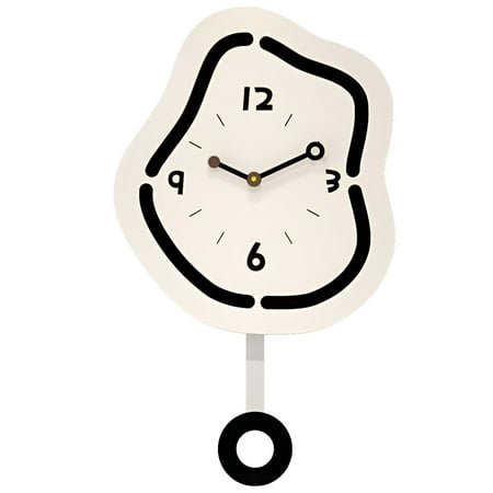 DESIGNICE Wall Clock,Unique Design Modern Wall Clock,Dynamic Pendulum Bathroom Clock,Style1