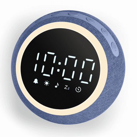 Dreamegg White Noise Sound Machine for Sleep, Sleep Machine with Alarm Clocks and Night Light for Bedrooms, Blue