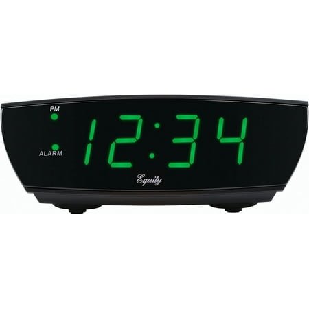 EIKODO-Equity 75902 Green LED 0.9 Inch Digital Alarm Clock