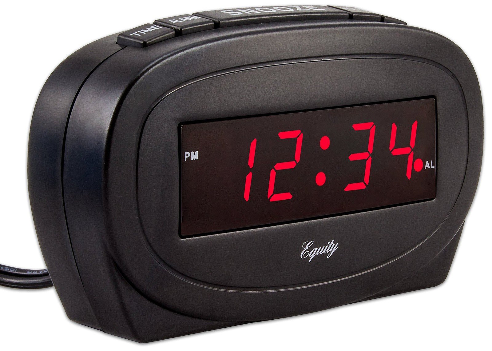 Equity by La Crosse 30228 LED Alarm Clock,Black 4.50W x 1.85D 2.65H