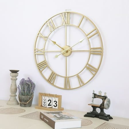 European-Style Pocket Watch Simple Living Room Clock Iron Mute Digital Wall Clock Creative Decorative Clock Cross-Border Clock