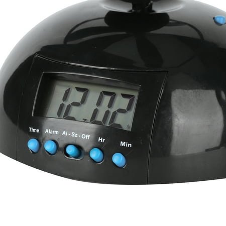 Flying Alarm Clock With LCD Screen Portable Digital Desk Clock ABS Plastic Mini Round Propeller Design