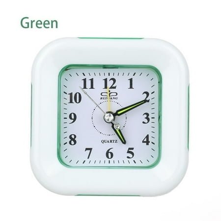 Gerich Quartz Alarm Clock With Night Light No Tick Snooze Silent Small Bedside Clocks, Alarm Clock