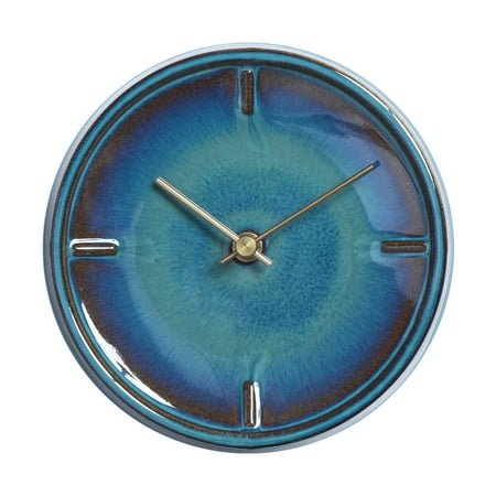 GLAZED CLOCK Ceramic Clock Handmade Tajimi Gifu Send from Japan - Kurumira Shop