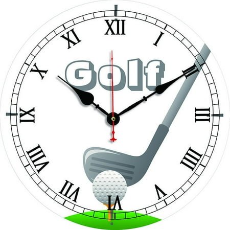 Golf Wall Clock Kitchen Decor Wall Art Silent Non Ticking Large Round Wall Clocks For Living Room Bedroom Office