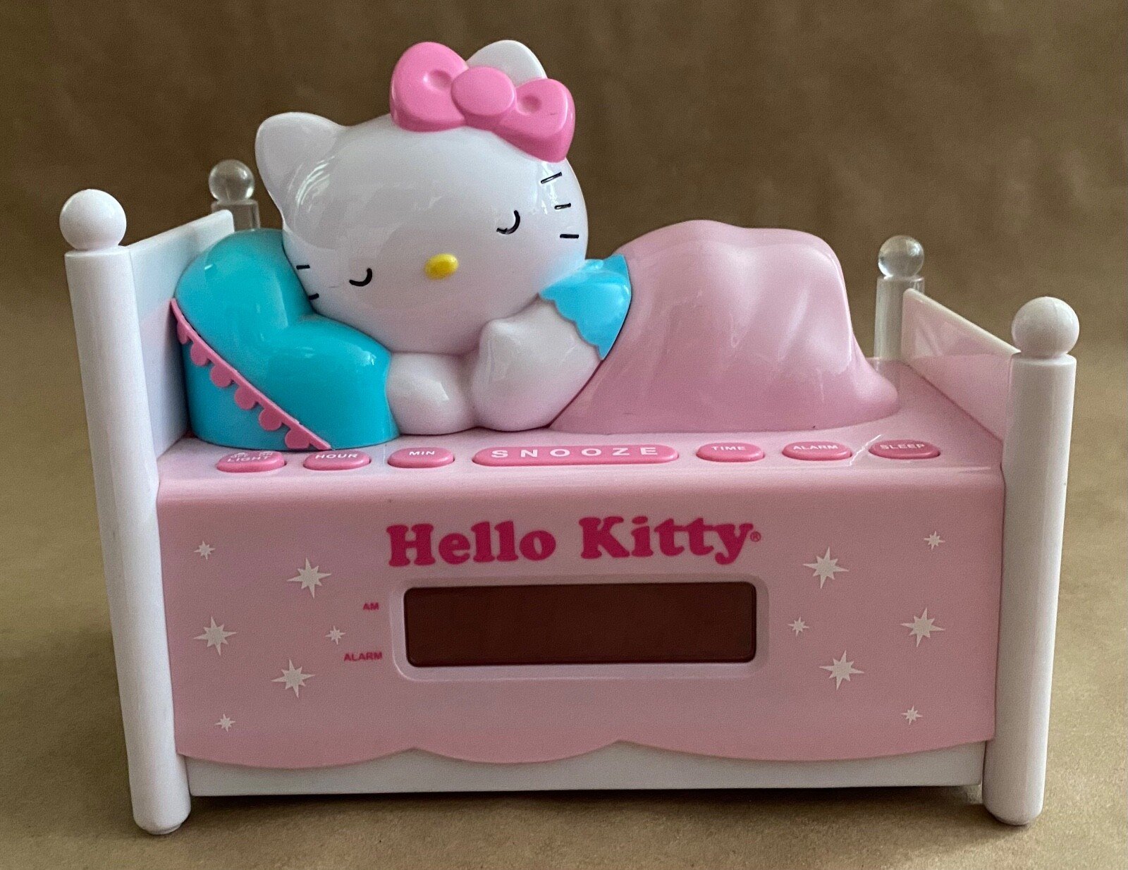 Hello Kitty Sleeping Kitty Alarm Clock Radio Nightlight KT2052 Tested Working