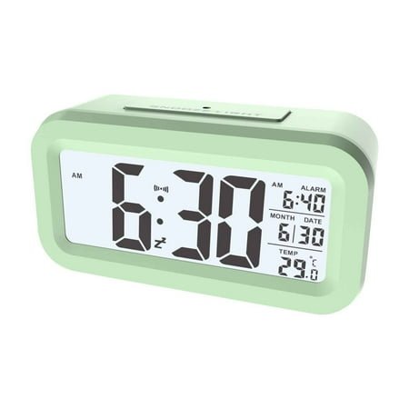 Hohaski Radio Alarm Clocks for Bedrooms Temperature Version Smart Clock, Silent Clock, Electronic Clock, Light Sensing Alarm Clock, Snoozy Student Smart Lcd Alarm Clock