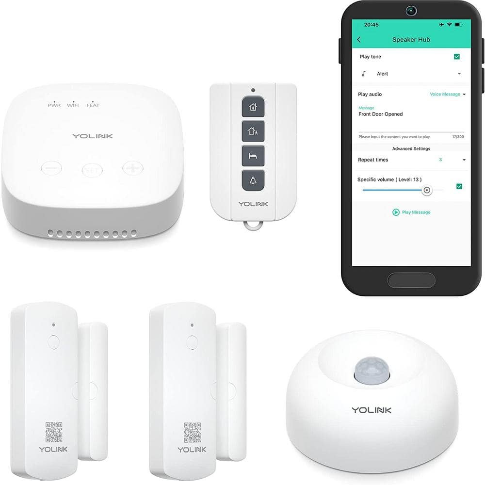 Home Security System, Wireless Smart DIY Alarm Kit, with App/Email/Limited SMS Alert,...