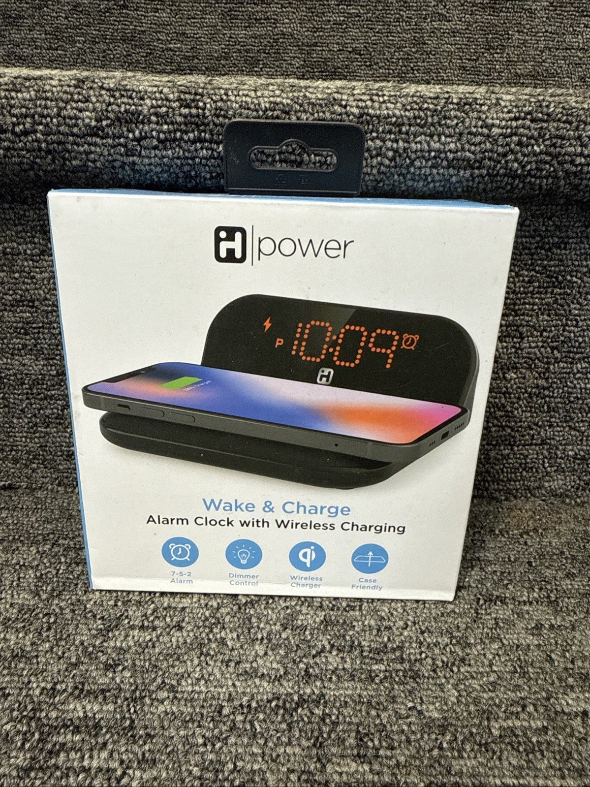 iHome Wireless Charging Digital Alarm Clock Wake And Charge - Black New