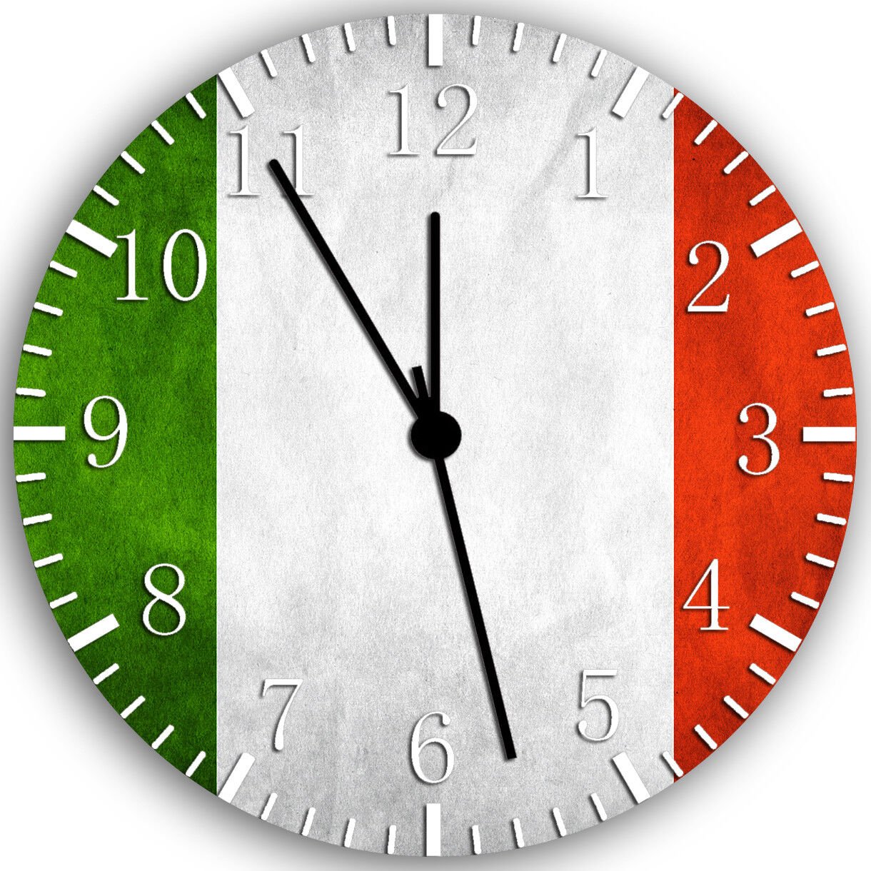 Italian Italy Flag Frameless Borderless Wall Clock Nice For Gifts or Decor W147