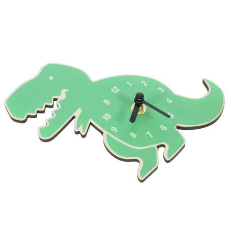 jojofuny 1Pcs Dinosaur Shaped Wall Clock for Kids Playroom Decor Silent Mechanism 17.00X15.00X2.00CM