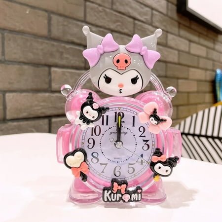 Kawaii Sanrio Hellokitty Mymelody Cinnamoroll Alarm Clock Anime Kitchen Timing Alarm Clock Mini Living Room Home Decoration Gift
