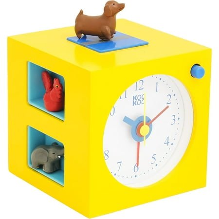 **kidsalarm yellow, with 5 different farm animals and their wake-up calls (natural field recordings)