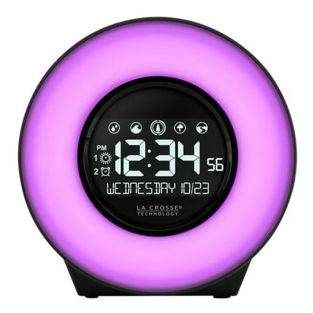 La Crosse Technology 5.44 x 5.50 Digital Mood Light Bedside Alarm Clock, C83117