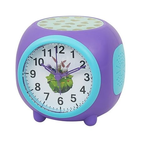 linyes Starry Projection Silent Alarm Clock Colorful Music Natural Sound Clock