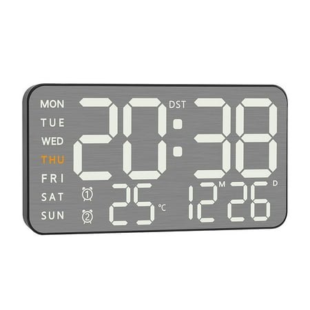 Metal brushed alarm clock multifunctional alarm clock minimalist alarm clock