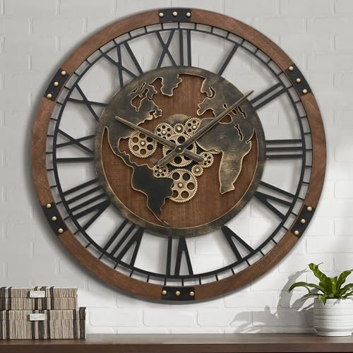 Best World Map Wood Wall Clocks