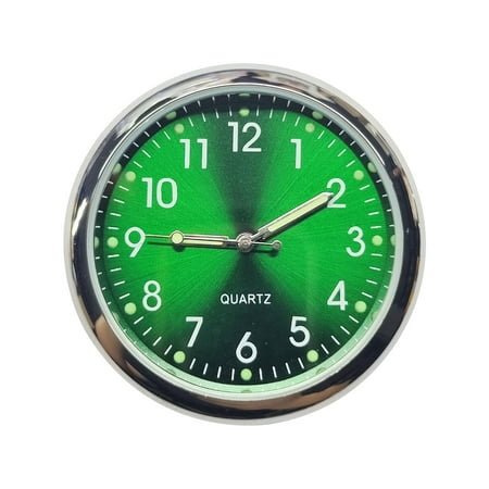 Mini Car Dashboard Clock - Luminous Analog Stick-On Clock for Cars, Motorcycles, Bikes, Walls - 4cm Small Pocket Watch with Magnetic Back, Durable Steel Material, Classic Design, Easy to Read in Dark