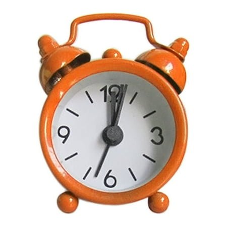 Mini Twin Bell Alarm Clock, 2-Inch Loud Ring, Adorable Analog Clock, Retro Travel Alarm with Raised Dial for Bedroom Decor, for Heavy Sleepers