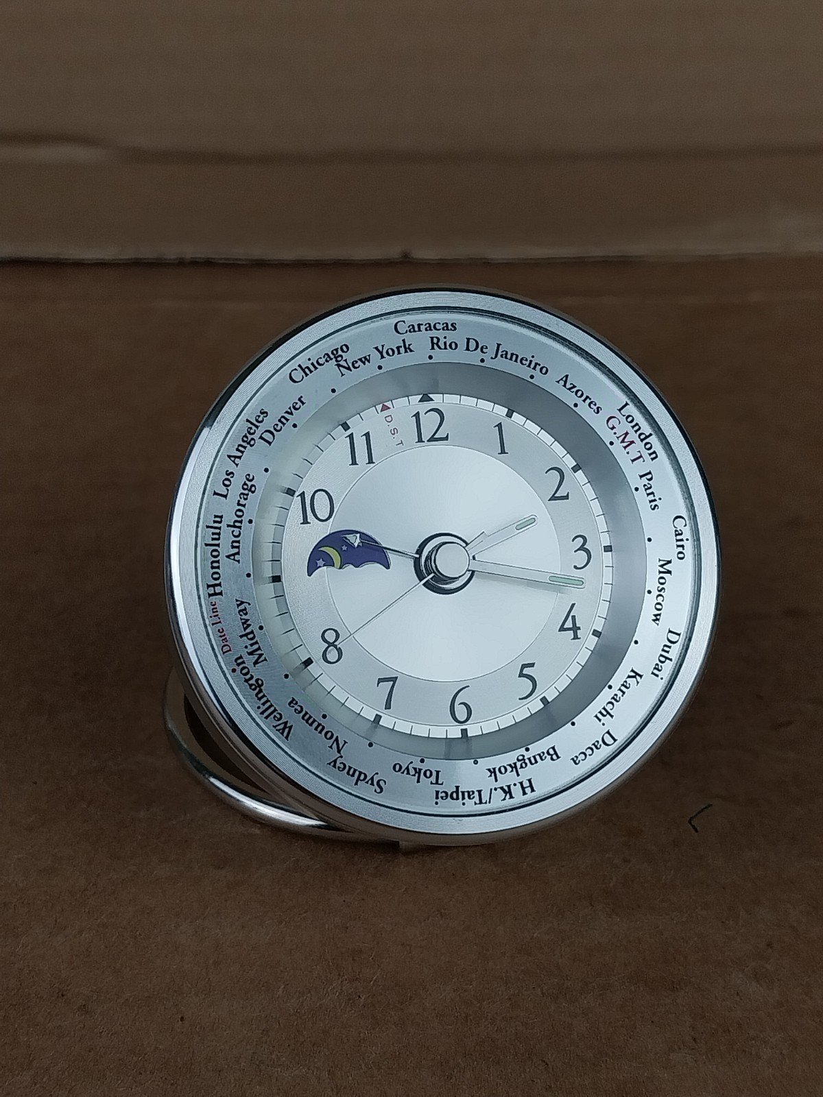 Mini World Time Desktop Travel Alarm Clock Working