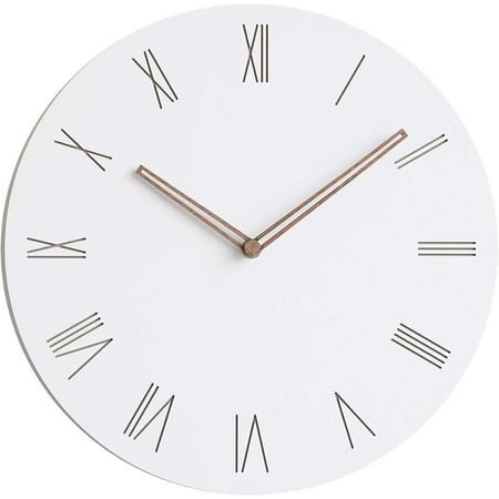 Modern Minimalist Exposed Wood Silent Wall Clock