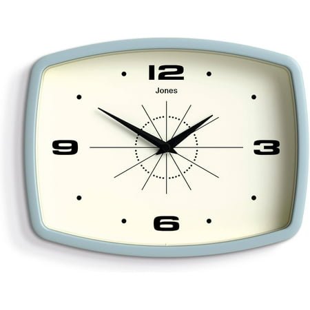 Movie Wall Clock | Retro Rectangular Clock | 10 inch | Black | Cool Designer Look for Kitchen, Living Room or Office