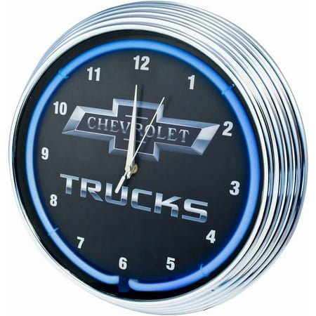 Neonetics Chevy Trucks Bowtie Log Light Up Wall Clock 15-Inch