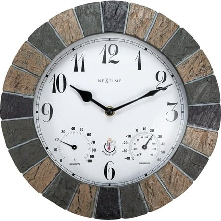 NEXTIME Aster Outside Weather Station Wall Clock