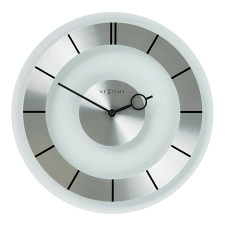 NEXTIME WALL CLOCK RETRO - METAL & CLEAR GLASS