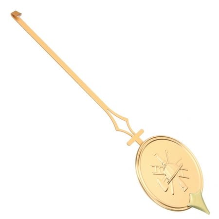 QIFULL Uhrenpendel Wall Clock Pendulum Metal Golden 1Set As Decorative Element