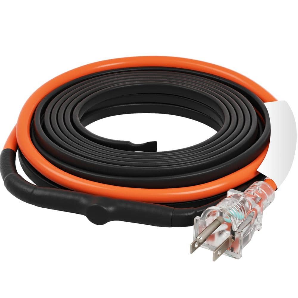 Self-Regulating Pipe Heating Cable, 15 ft. 5W/ft. Heat Tape for Pipes Freeze...