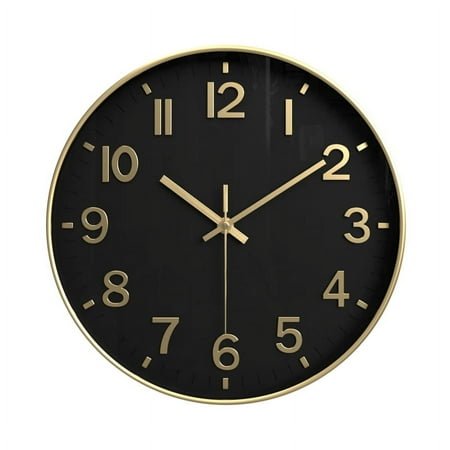 Silent Modern Clock for Wall, 3D Numbers Wall Clock for Kitchen Bedroom Living Room Office Classroom Decor Colour 6