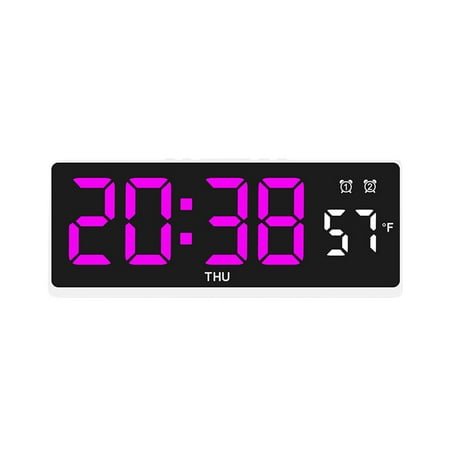 Speaker Docks and Alarm Clocks Led Alarm Clock Multi-Function Alarm Clock Desktop Clock Temperature Display Multi-Set Alarm Clock Date Week Temperature Display Brightness Adjustable