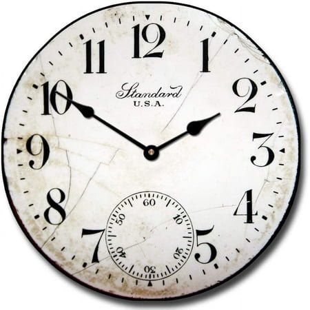 Standard Wall Clock | Ultra Quiet Quartz Mechanism | Hand Made in USA Beautiful Crisp Lasting Color | Comes in 8 Sizes | 30-Inch