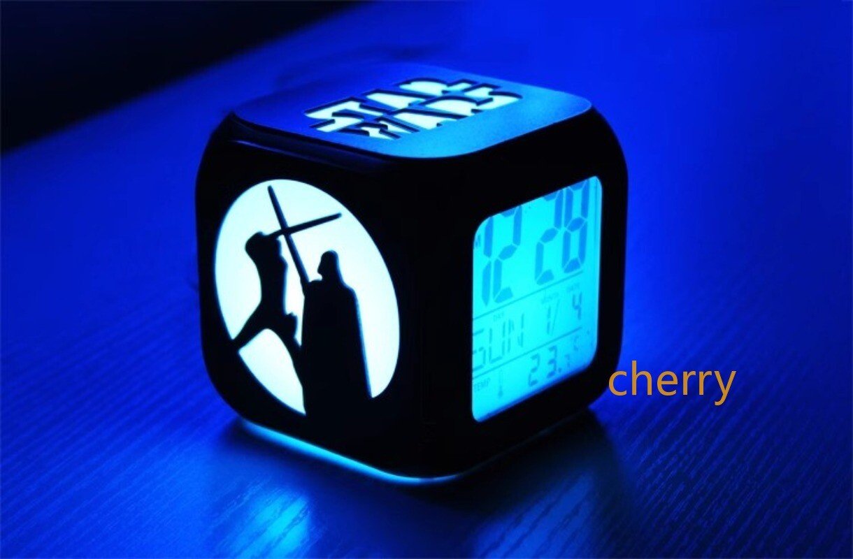 Star Wars Fashion 3 D Stereo Alarm Clock LED Night Light Electronic Clock Gifts