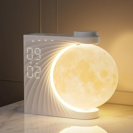 Sunrise Alarm Clocks for Heavy Sleepers,Night Light Clocks for Bedrooms with Moon Light,10 Light Effects,30/60/90 Timer,10 Sleep Nature Sounds,15 Ringtones