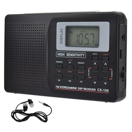 TAPDRA CS-106 Portable Full Band Radio FM AM SW MW LW TV Stereo Alarm Clock Shortwave USB Memory Function