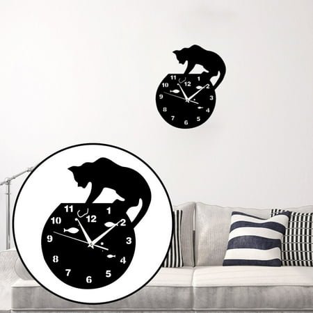 TERGAYEE Wall Stickers Acrylic Clock Wall Clock Modern Design Home Decor Watch Wall Sticker Wall Decor