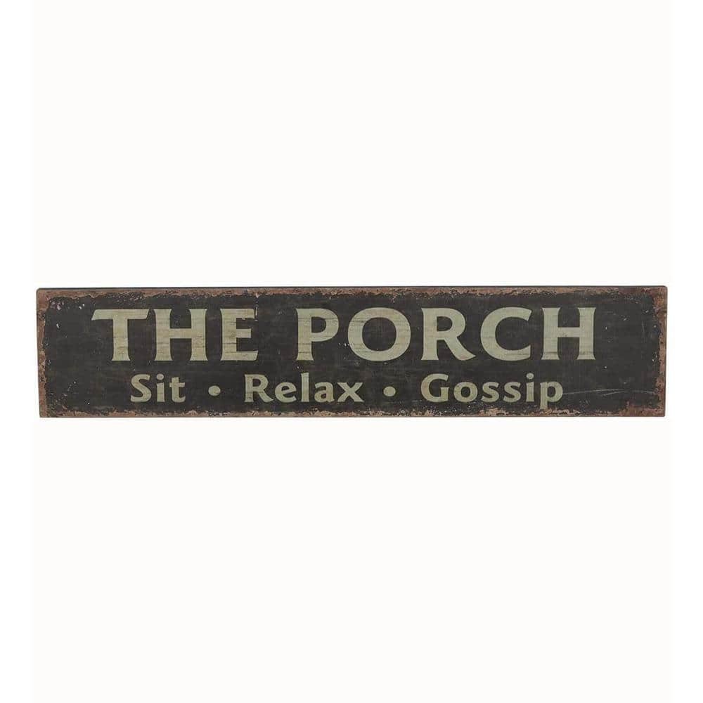 The Porch Sit Relax Gossip Rustic Wood Wall Decorative Sign